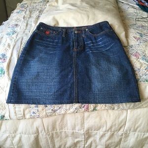 Blue Denim Mini Skirt by Bongo (size5)
